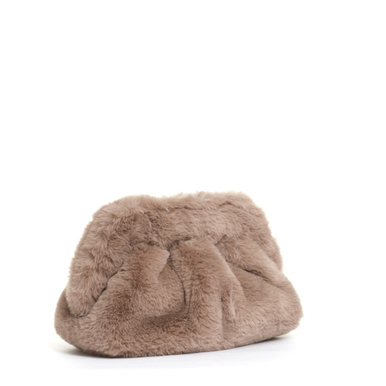 Sorelle Perego clutch ecofur beige In Saldo