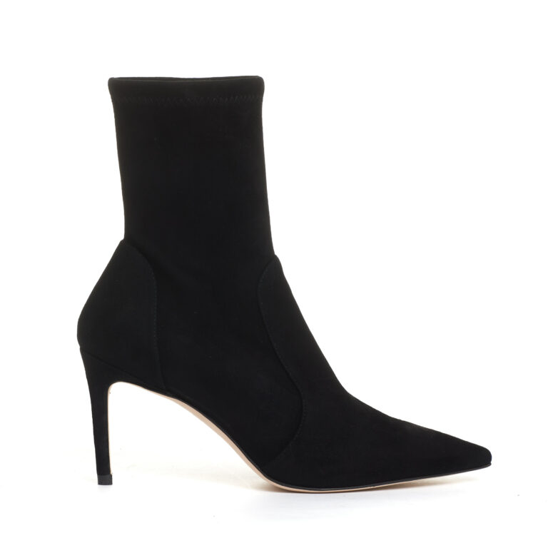 Sorelle Perego stivaletto camoscio elaticizzato nero tacco 85 mm