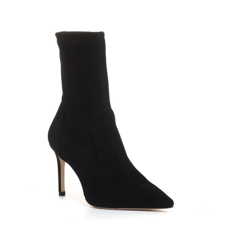 Sorelle Perego stivaletto camoscio elaticizzato nero tacco 85 mm 2025