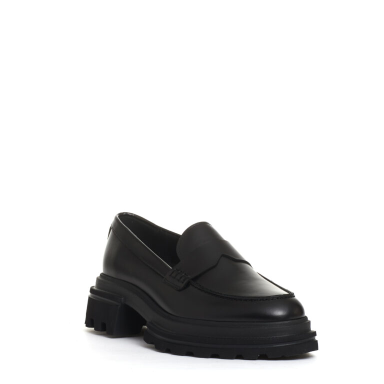 Sorelle Perego nuovo mocassino pelle nero Black Friday Prezzi