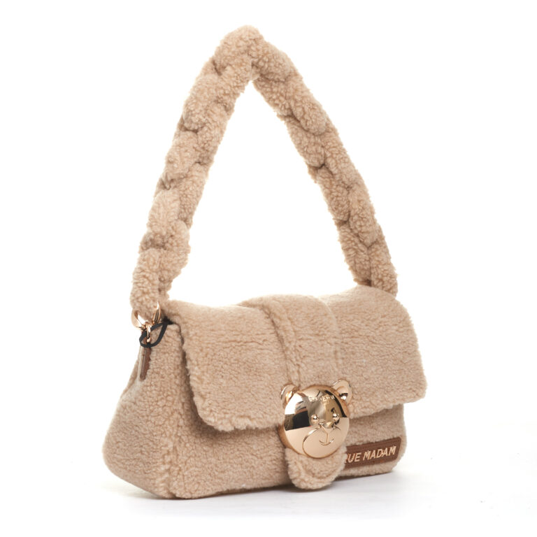 Sorelle Perego borsa teddy beige con orsetto metallo Spedizione Gratuita