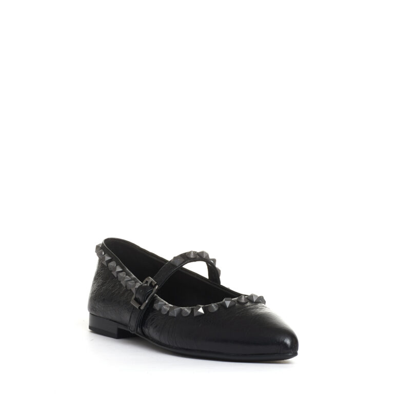 Sorelle Perego ballerina pelle nera borchie Negozi Online