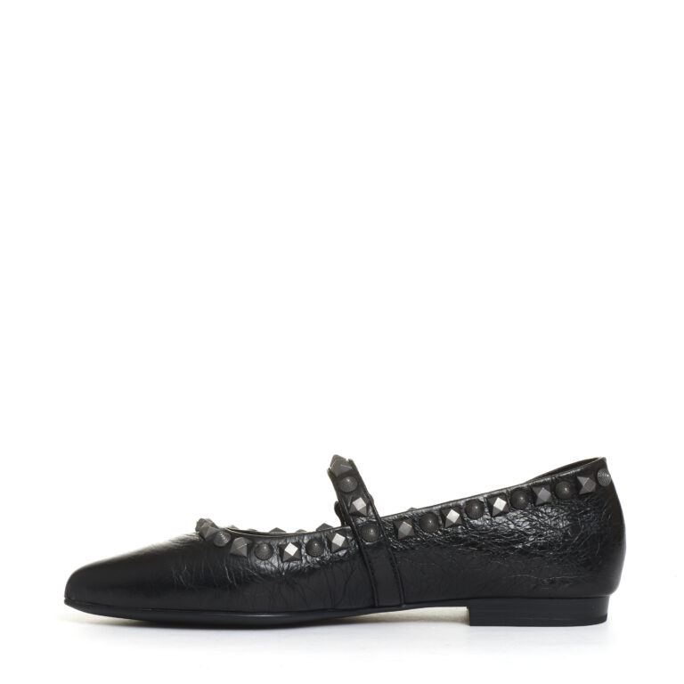 Sorelle Perego ballerina pelle nera borchie Negozi Online