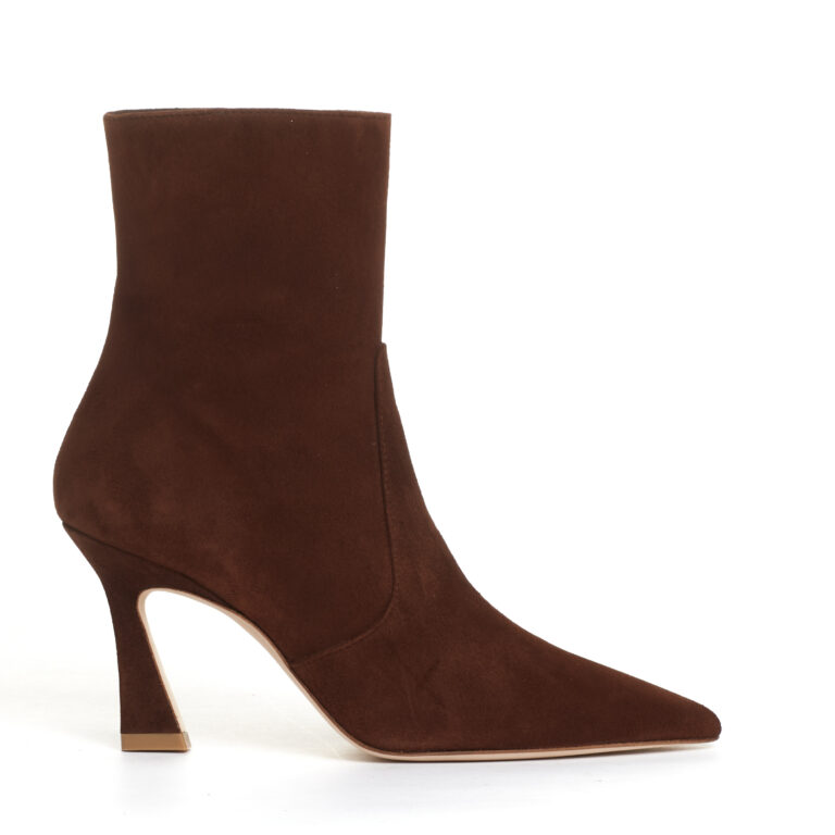 Sorelle Perego stivaletto camoscio caffe tacco 80 mm Shopping Online