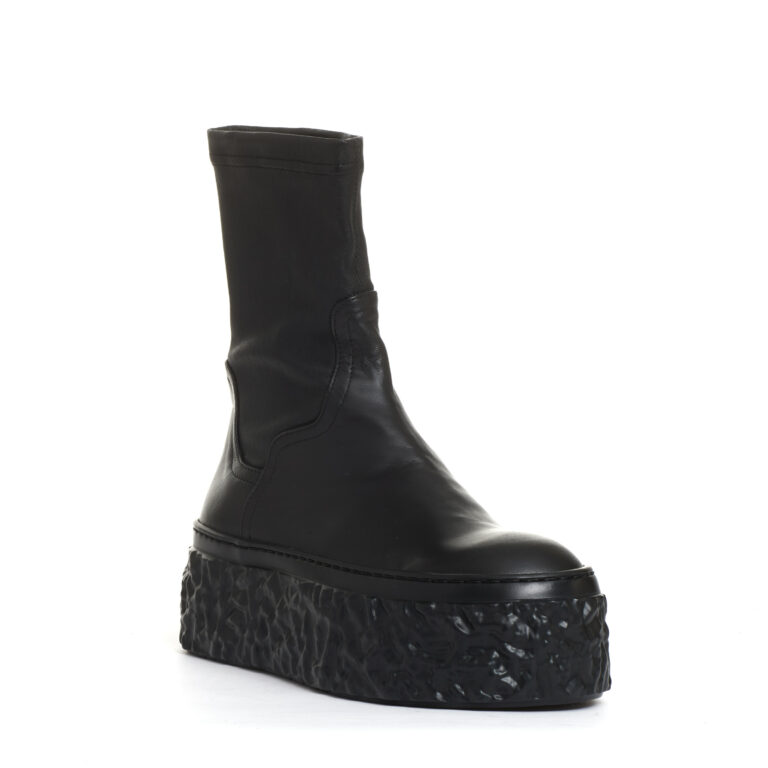 Sorelle Perego stivaletto elasticizzato nero fondo in gomma alto Qualità Garantita