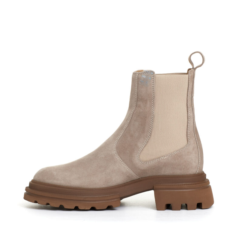 Sorelle Perego chelsea boot elastico camoscio beige Sconto