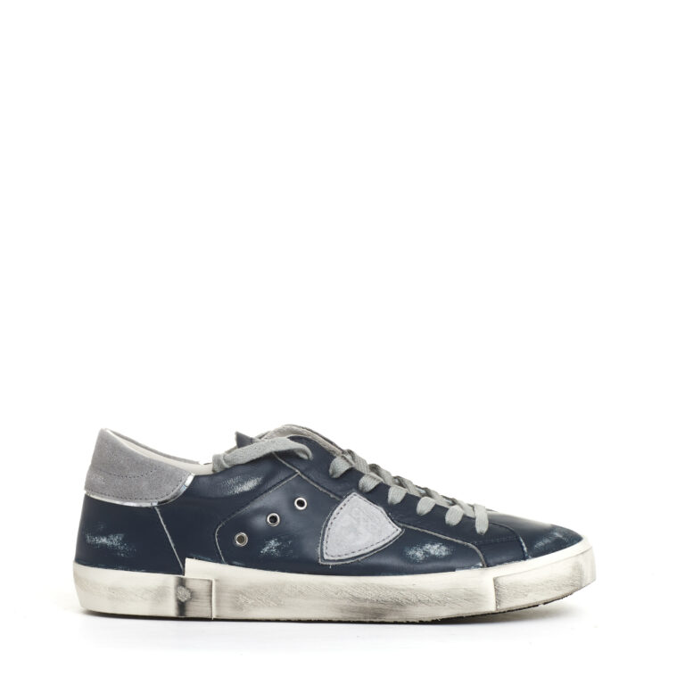 Sorelle Perego Paris pelle blu e grigia Offerta
