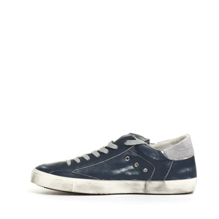 Sorelle Perego Paris pelle blu e grigia Offerta
