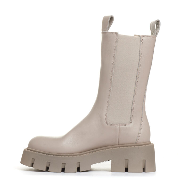 Sorelle Perego chelsea boot fondo carroramato pelle beige In Vendita