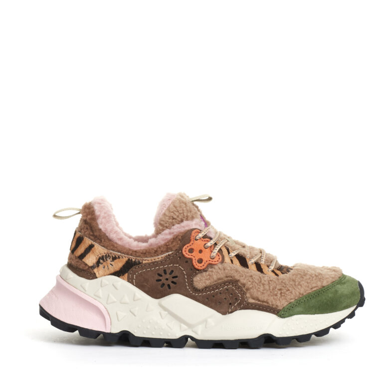 Sorelle Perego sneakers teddy beige verde e marrone 2025
