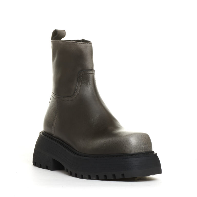 Sorelle Perego stivaletto fondo grosso pelle grigio washed Consegna Veloce