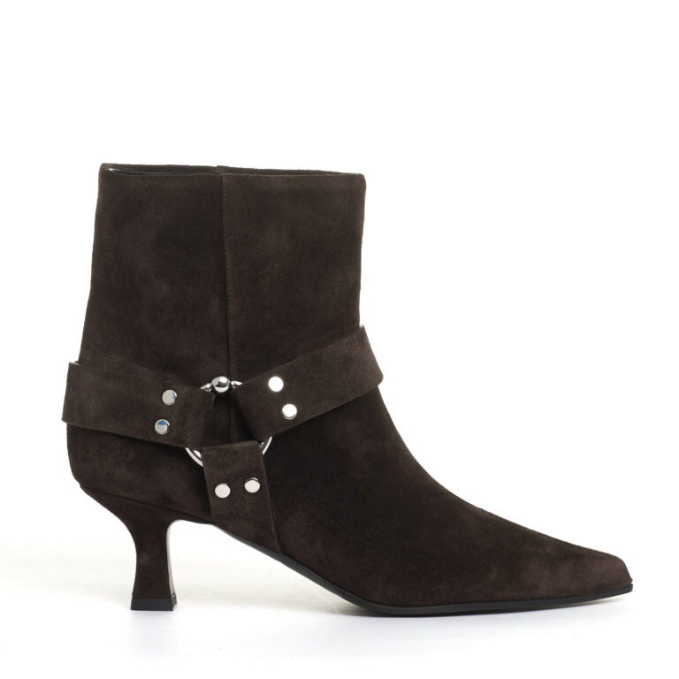 Sorelle Perego stivaletto tacco 55 mm camoscio marrone Promozione Limitata