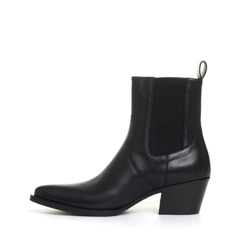 Sorelle Perego camperos con elastici pelle nero tacco 50 mm Negozio