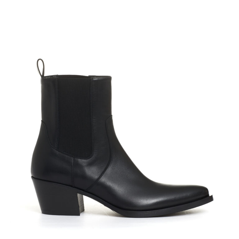 Sorelle Perego camperos con elastici pelle nero tacco 50 mm Negozio