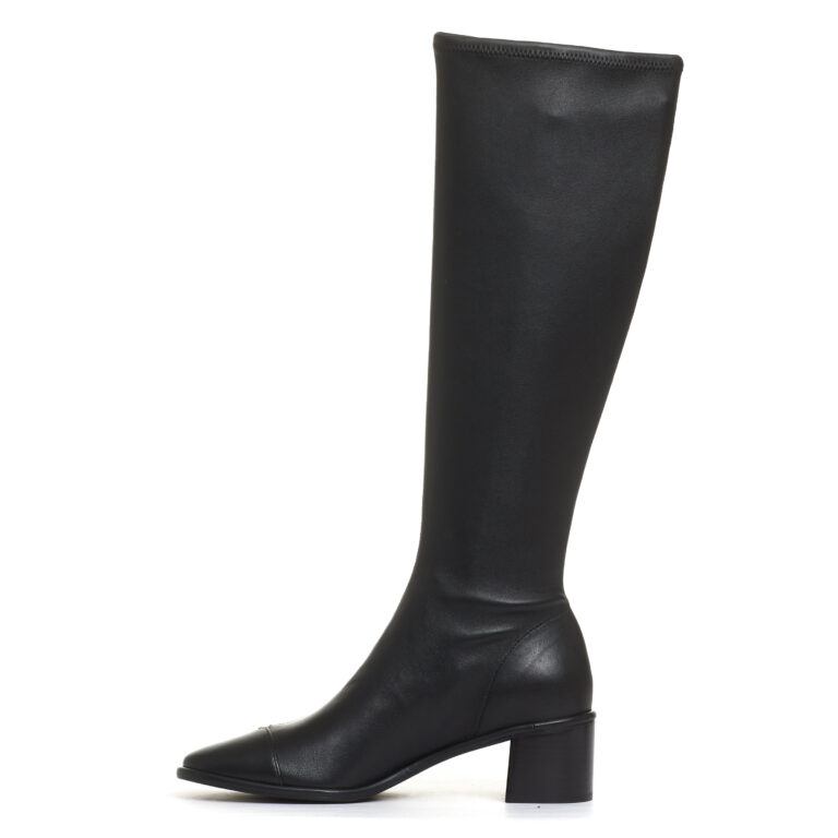 Sorelle Perego stivale elasticizzato nero tacco 50 mm Italia