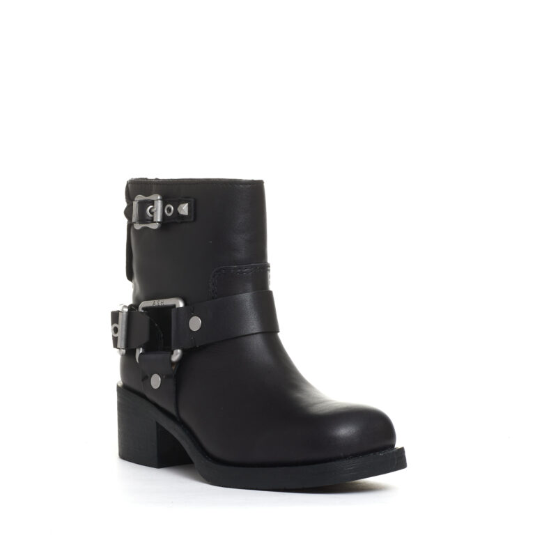 Sorelle Perego biker basso con fibbie nero Qualità
