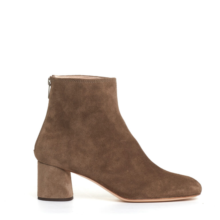 Sorelle Perego stivaletto camoscio taupe tacco 60 mm
