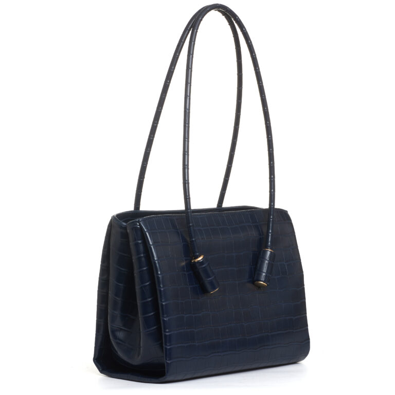 Sorelle Perego borsa in cocco blu Fino al 60% di sconto