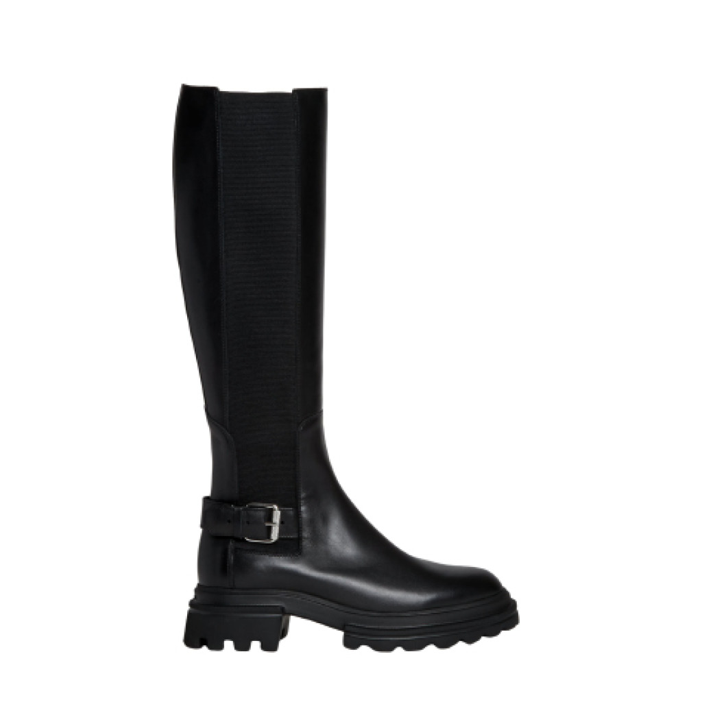 Sorelle Perego stivale pelle nera elastico