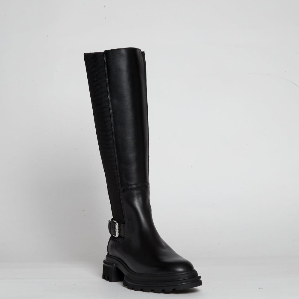 Sorelle Perego stivale pelle nera elastico Convenienza