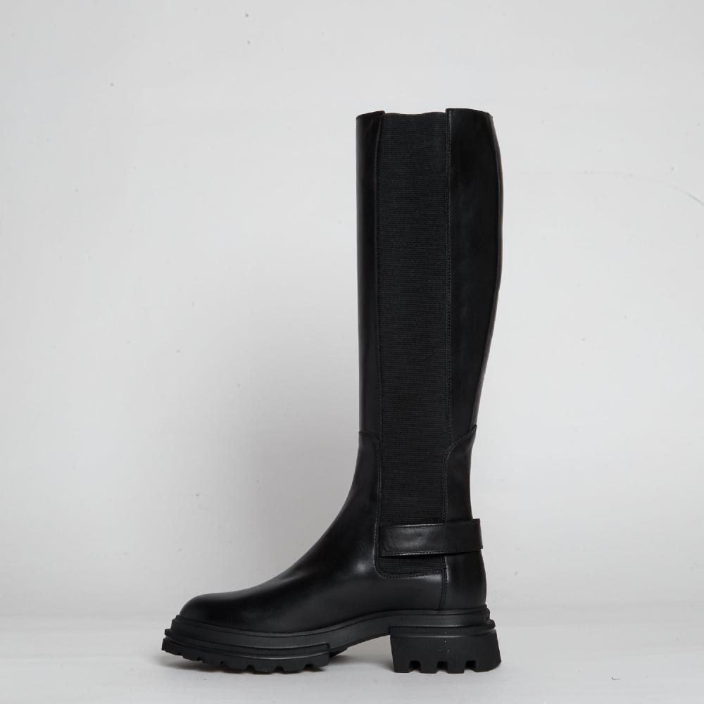 Sorelle Perego stivale pelle nera elastico Convenienza