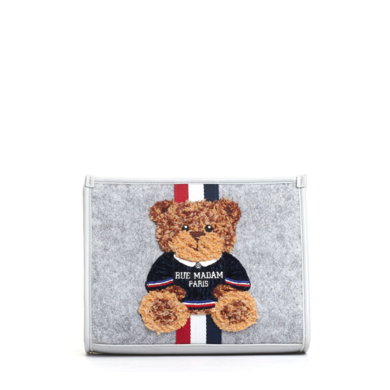 Sorelle Perego clutch grigio con Teddy
