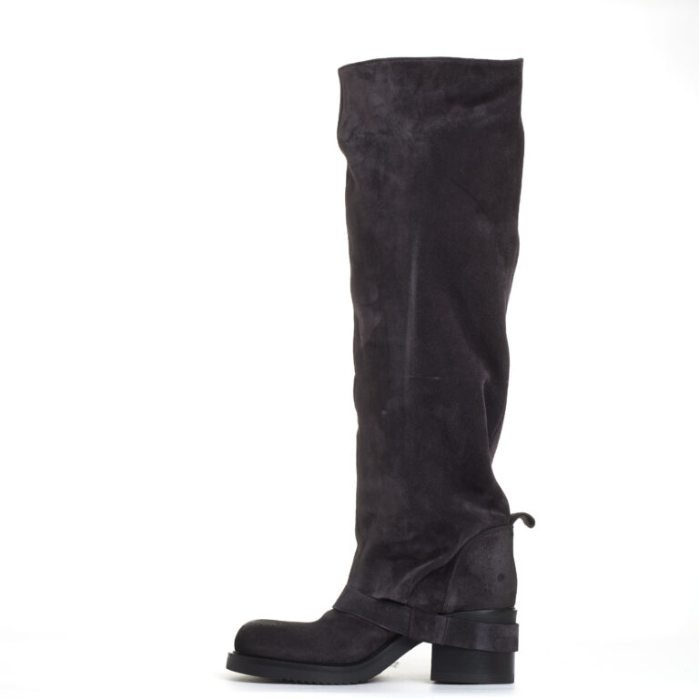 Sorelle Perego stivale biker camoscio antracite Negozio