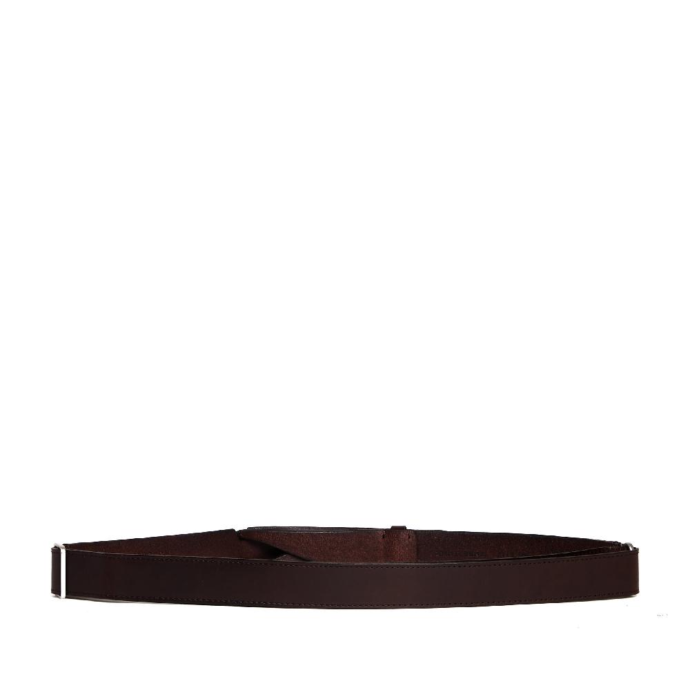 Sorelle Perego cintura nobuckle pelle bull marrone lavorata 2025