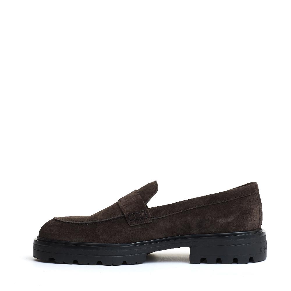 Sorelle Perego mocassino camoscio marrone carroarmato Sottocosto