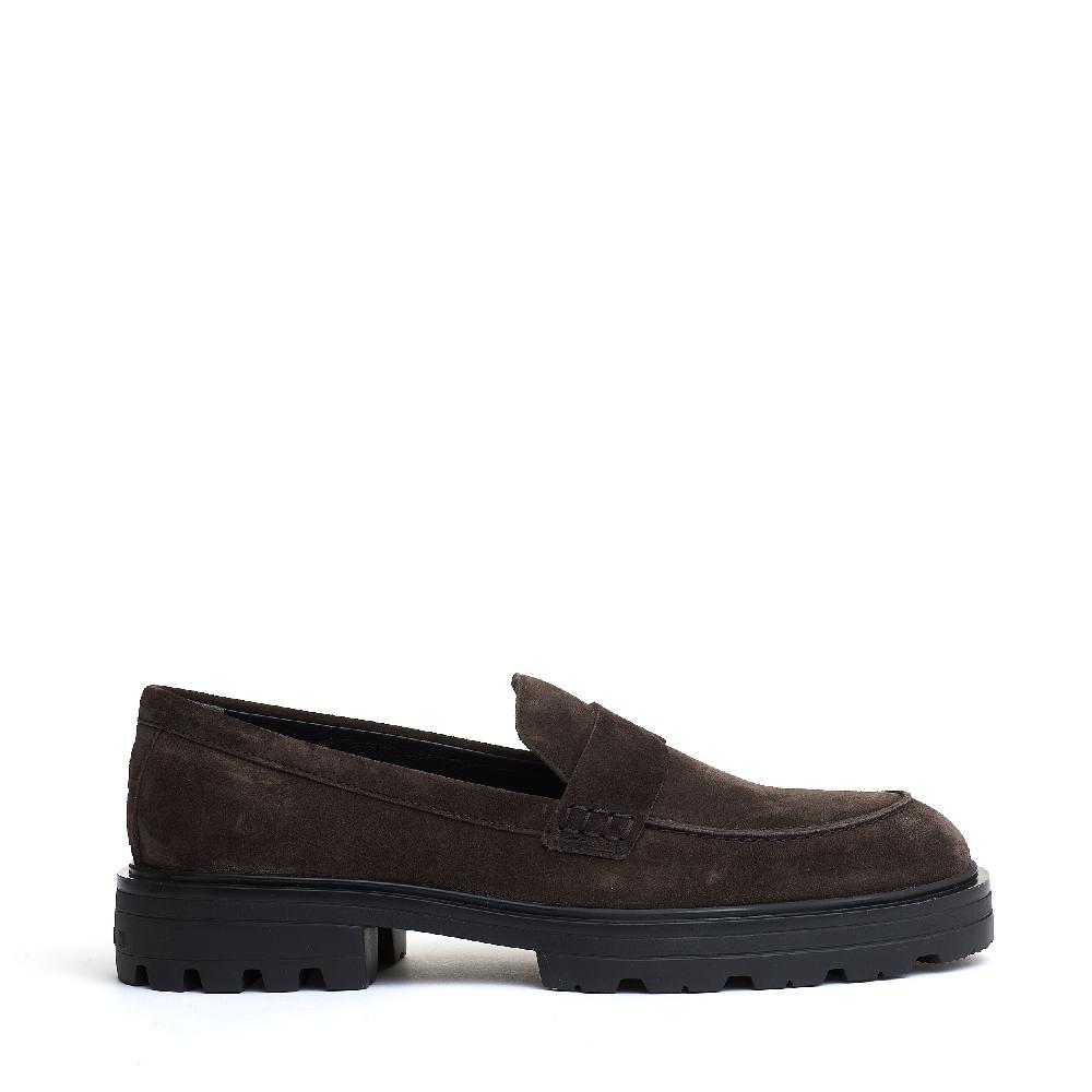 Sorelle Perego mocassino camoscio marrone carroarmato Sottocosto