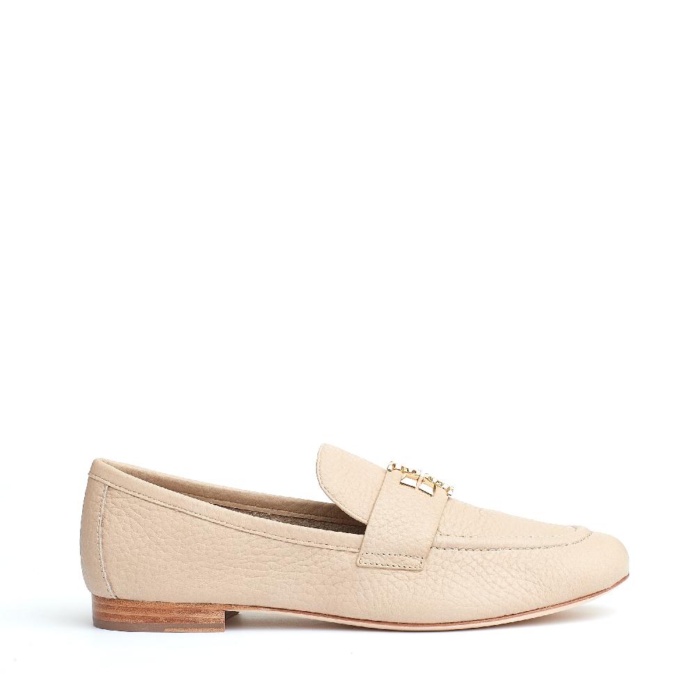 Sorelle Perego mocassino Eleanor pelle beige logo Convenienza