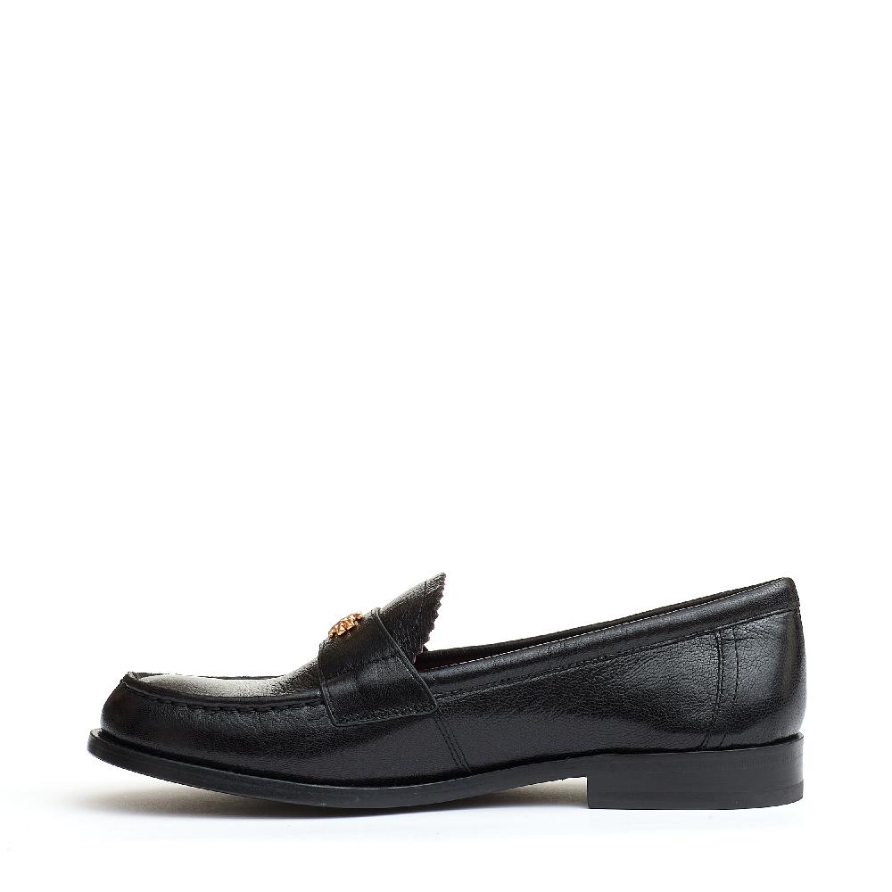 Sorelle Perego mocassino nero con logo Presa