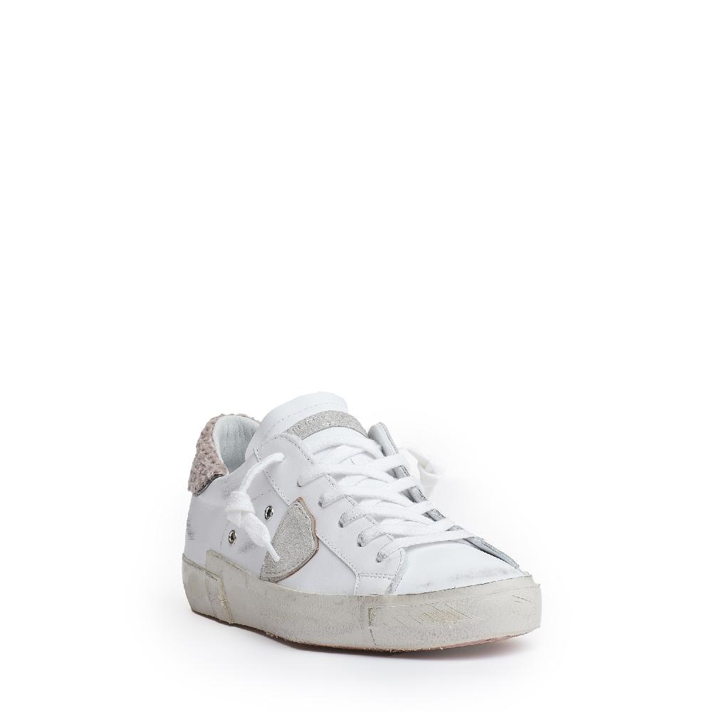 Sorelle Perego Paris pelle bianca con inserti in bouclè nero Sconto
