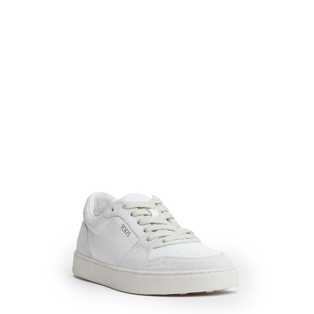 Sorelle Perego snakers pelle e camoscio bianco Vendita Economica