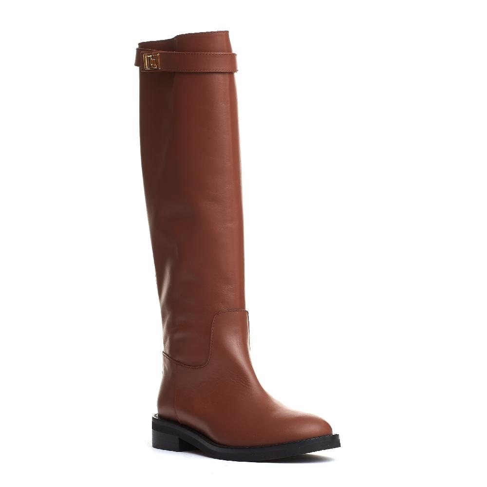 Sorelle Perego stivale pelle cuoio fibbia oro Vendite Flash