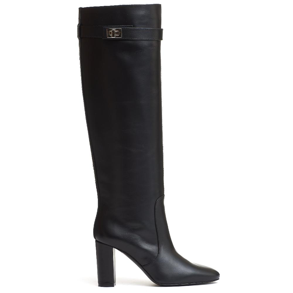 Sorelle Perego stivale pelle nera tacco 90 mm