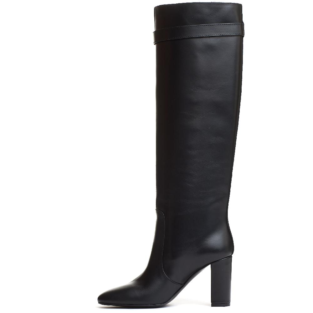 Sorelle Perego stivale pelle nera tacco 90 mm Negozio