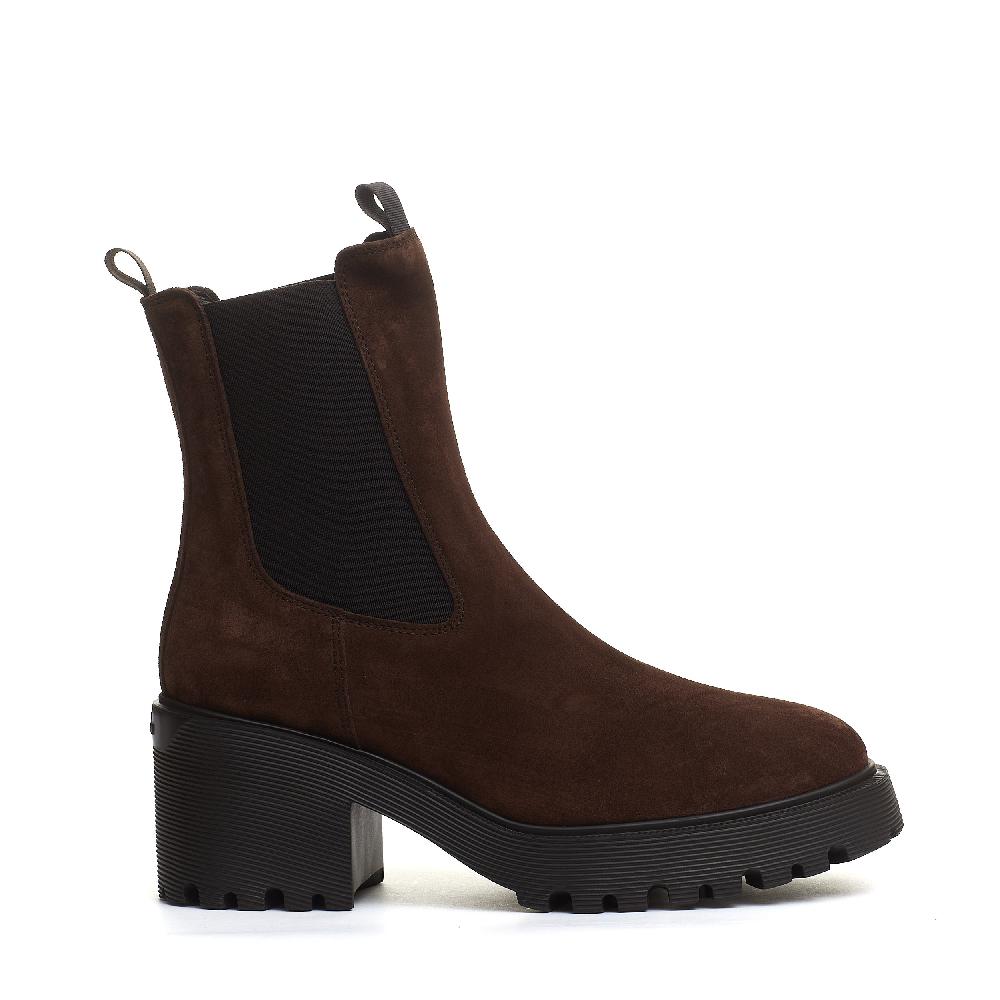 Sorelle Perego stivaletto camoscio marrone tacco 50