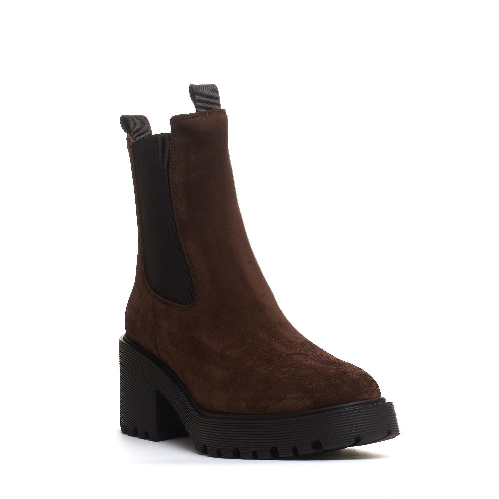 Sorelle Perego stivaletto camoscio marrone tacco 50 Offerta speciale