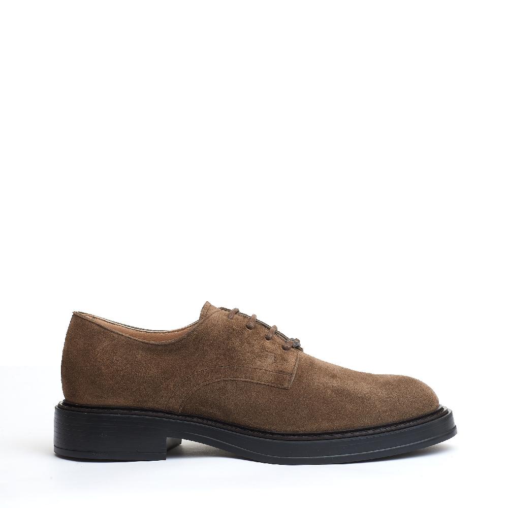 Sorelle Perego stringata in camoscio castoro