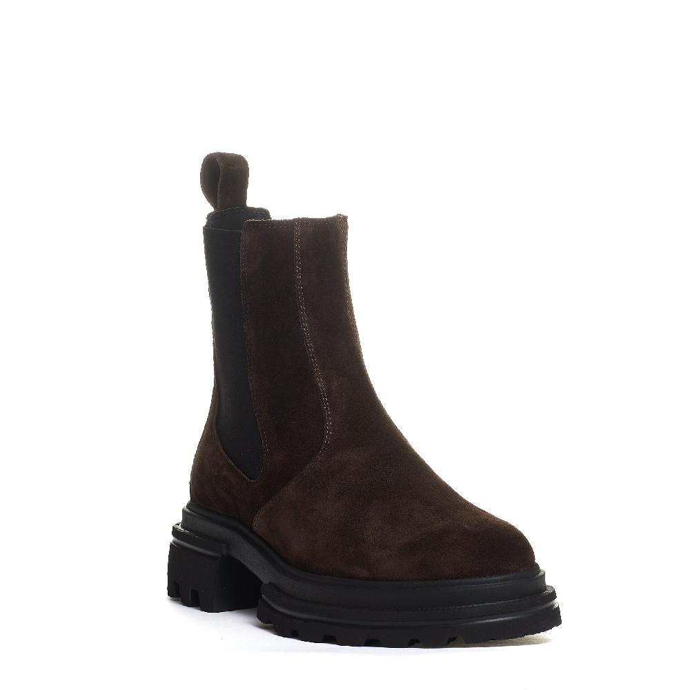 Sorelle Perego chelsea boot elastico camoscio marrone Qualità Garantita