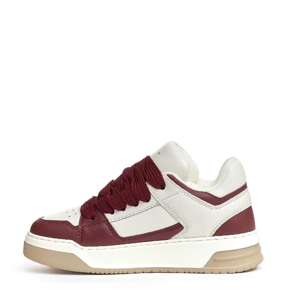 Sorelle Perego Chamallow pelle bianca bordeaux Sottocosto