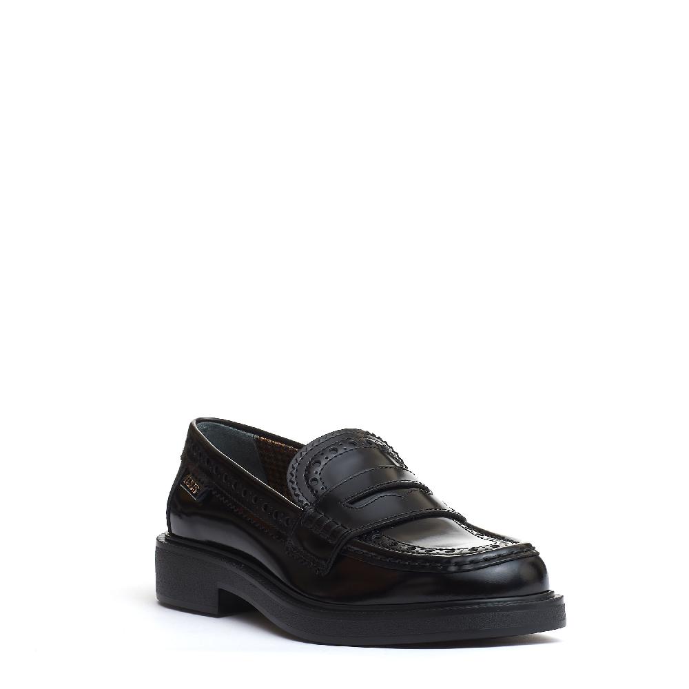 Sorelle Perego mocassino pelle spazzolata inglese nero Online