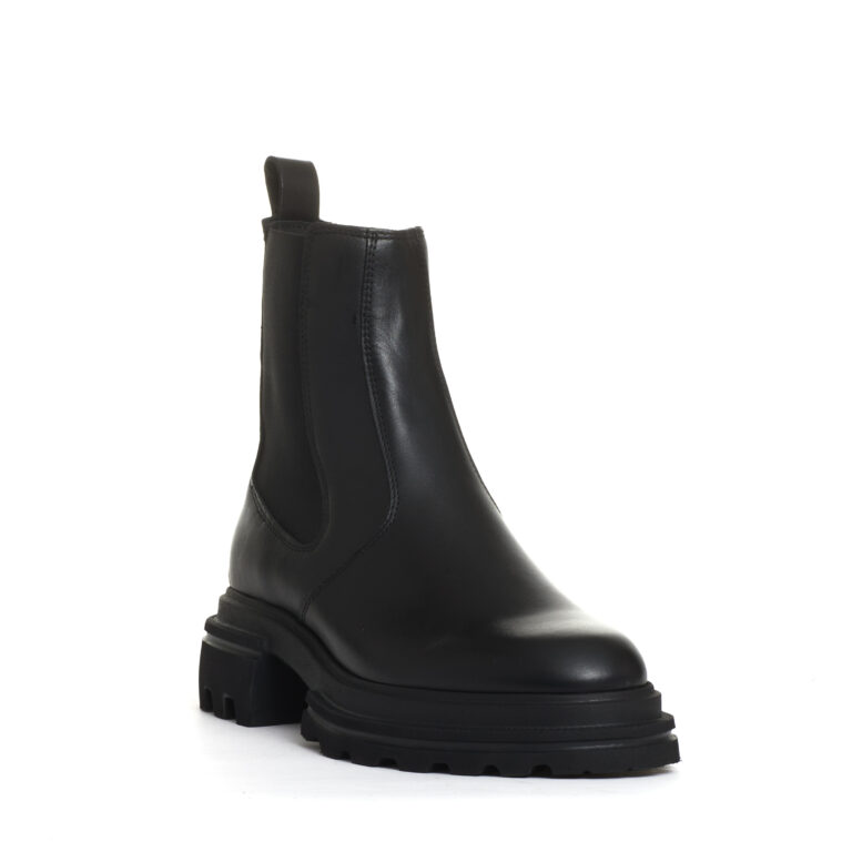 Sorelle Perego chelsea boot elastico pelle nero In Vendita