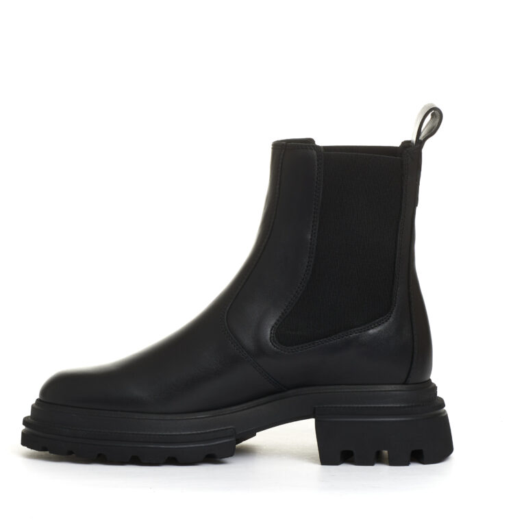 Sorelle Perego chelsea boot elastico pelle nero In Vendita