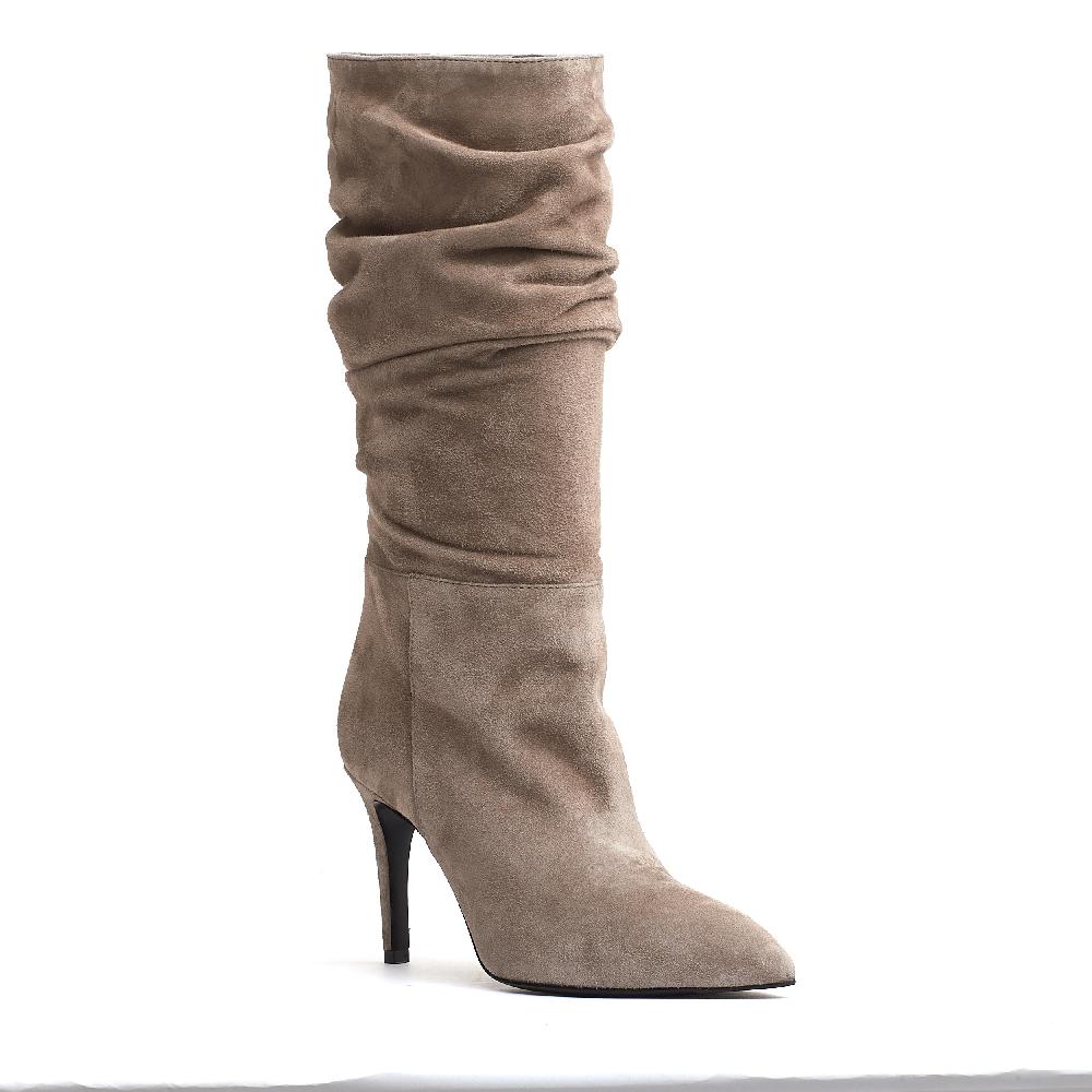 Sorelle Perego stivaletto arricciato camoscio antilope Promozione