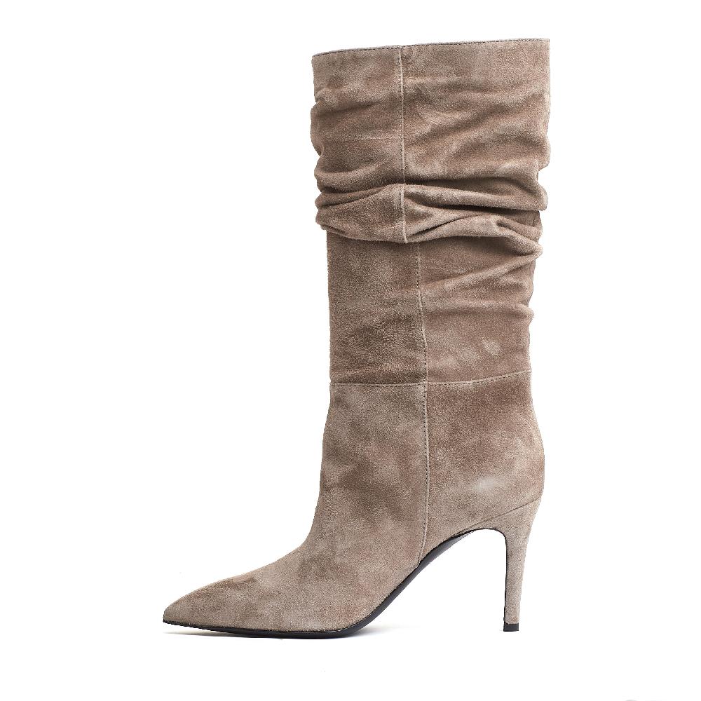 Sorelle Perego stivaletto arricciato camoscio antilope Promozione