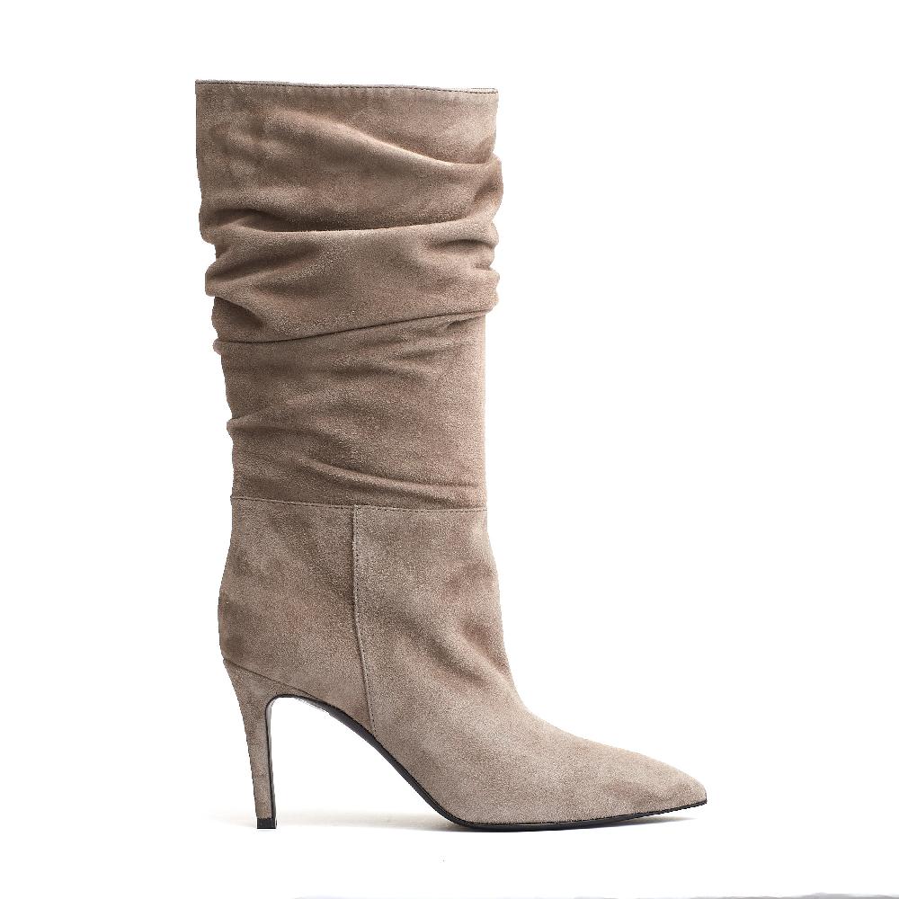 Sorelle Perego stivaletto arricciato camoscio antilope Promozione