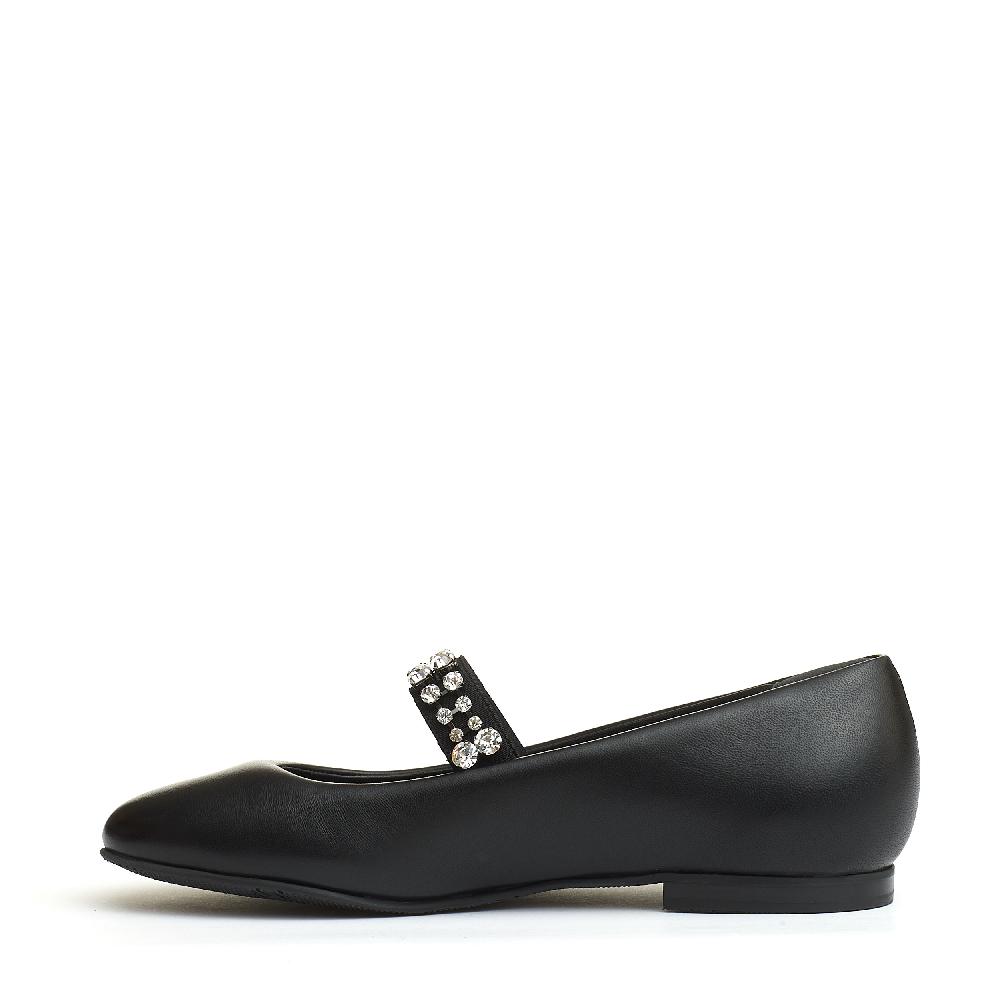 Sorelle Perego ballerina nera cinturino strass Pezzi Unici