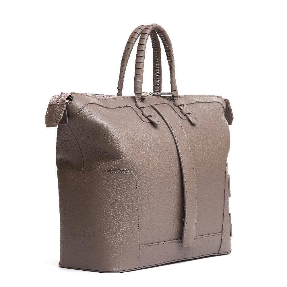 Sorelle Perego borsa doppio manico in pelle martellata caribou Prezzo Ridotto